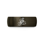 tungsten bands for men – gunmetal & black tungsten cyclist climbing wedding band