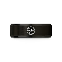 personalized dad presents – black tungsten radioactive wedding band
