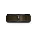 father's day present ideas – gunmetal & black tungsten stitching awl wedding band