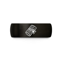 personalized presents for dad – black tungsten tamale wedding band