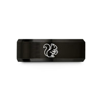 special presents for wife – black tungsten squirrel acorn wedding band