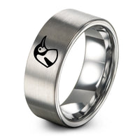 anniversary presents for him – silver tungsten emperor penguin ring