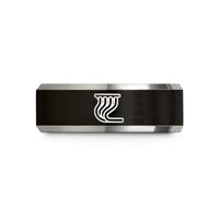 tungsten wedding bands – black & gray tungsten exhaust headers wedding band