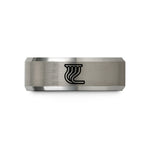 unique presents for men – black & silver tungsten exhaust headers wedding band