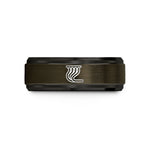 engraved rings for couples – gunmetal & black tungsten exhaust headers wedding band