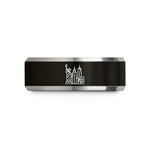 men’s promise ring present – black & gray tungsten nyc wedding band
