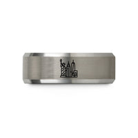 anniversary presents for him – black & grey tungsten nyc wedding band