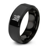 men’s promise ring present – black tungsten nyc ring