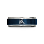 unique presents for couples – blue & grey tungsten ski boots pair wedding band