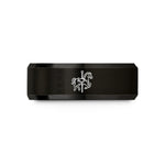 anniversary presents for couples – black tungsten carousel horse pole wedding band