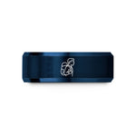unique presents for couples – blue tungsten hiker backpack wedding band