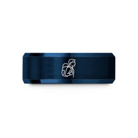 unique presents for couples – blue tungsten hiker backpack wedding band