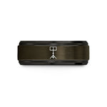 romantic presents for couples – gunmetal & black tungsten music stand wedding band