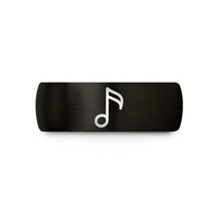 anniversary presents for couples – black tungsten sixteenth notes wedding band