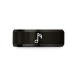 personalized couple present ideas – black tungsten sixteenth notes wedding band