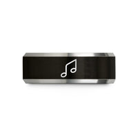 best couple present options – black & gray tungsten glissando pair wedding band