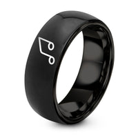 Gift Ideas for Married Couples – black tungsten glissando pair ring