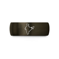 personalized presents for partners – gunmetal & blue tungsten india wedding band