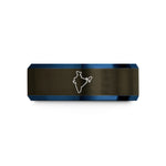 personalized presents for partners – gunmetal & blue tungsten india wedding band