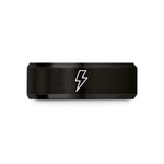special presents for pairs – black tungsten lightning bolt wedding band