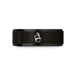 anniversary presents for pairs – black tungsten shako plume wedding band