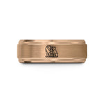 tungsten bands for couples – rose gold tungsten lion family cub wedding band