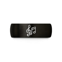 presents for guy friend – black & gold tungsten note trio wedding band