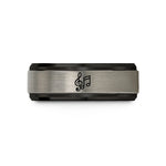 cool present ideas him – black & grey tungsten note trio wedding band