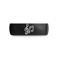 him birthday present ideas – black tungsten note trio wedding band