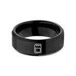 unique present ideas him – black tungsten sd card wedding band