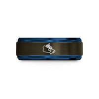 thoughtful presents for her – gunmetal & blue tungsten canada wedding band