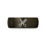 thoughtful presents for mom – gunmetal & black tungsten crossed scissors comb wedding band