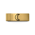 unique treasures for her – gold tungsten new moon wedding band
