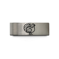 present ideas for wife – black & grey tungsten turkey wedding band