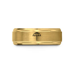 special presents for mom – gold tungsten beach umbrella wedding band