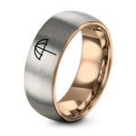 Gift Ideas for Moms – rose gold & silver tungsten beach umbrella ring