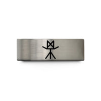 unique presents for women – blue & grey tungsten mannaz wedding band