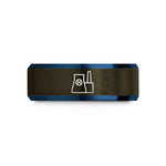 best presents for mothers – gunmetal & blue tungsten nuclear plant silhouette wedding band