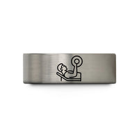 special presents for her – silver tungsten bench press wedding band