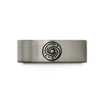 presents for senior moms – black & blue & grey tungsten spiral galaxy wedding band