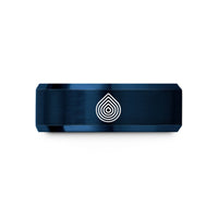 best presents for dad – black & blue tungsten isohyets rainfall lines wedding band