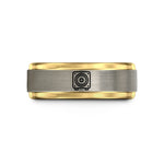 special presents for him – black & gold & silver tungsten subwoofer wedding band
