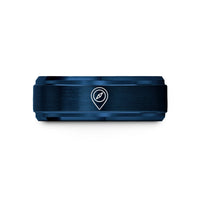 personalized jewelry for her – blue tungsten gps compass wedding band