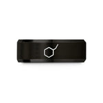 unique presents for her – black tungsten phenyl group wedding band