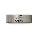 presents to please her – silver tungsten single wave moon wedding band