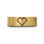 tungsten rings for men – gold tungsten 8 bit heart wedding band