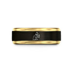unique teacher present ideas – black & gold tungsten bastet ankh wedding band