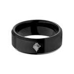 best presents for scholars – black tungsten celtic wolf knot wedding band