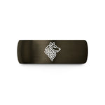 best presents for scholars – gunmetal & black tungsten celtic wolf knot wedding band