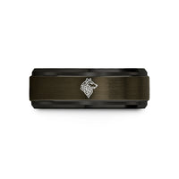 best presents for scholars – gunmetal & black tungsten celtic wolf knot wedding band